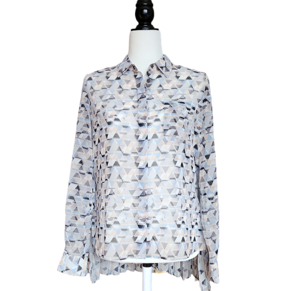 Debbie Shuchat Hi-Lo Pleated Blouse